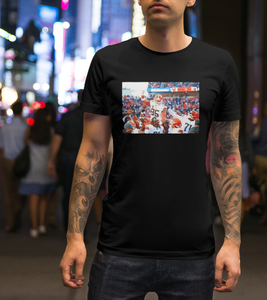 Cleveland Browns Myles Garrett Sacks Record Celebration NFL Football Triumph T-Shirt