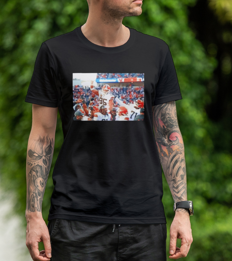 Cleveland Browns Myles Garrett Sacks Record Celebration NFL Football Triumph T-Shirt
