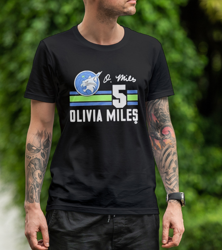 Minnesota Lynx Olivia Miles 5 WNBA Basketball Fan Gear T-Shirt