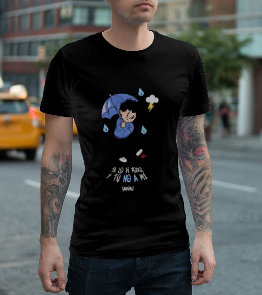 Sad Girlz Store Sadgirlz Give You Everything Blue Umbrella Raindrops T-Shirt