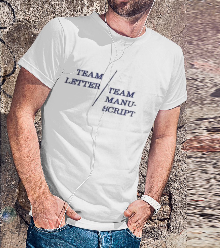 Anne Hathaway Team Letter Team Manuscript Team Letter Team Manuscript T-Shirt