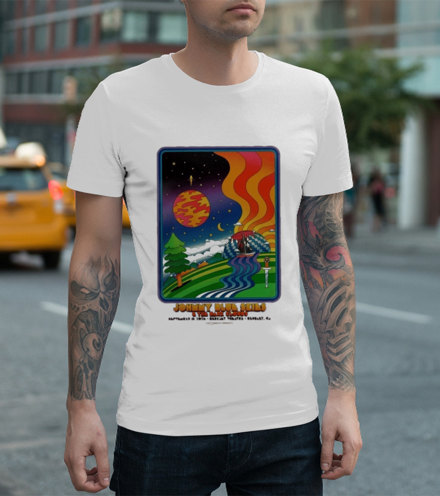 Johnny Blue Skies And The Dark Clouds Greek Theatre Berkeley CA September 15 2026 Event Psychedelic T-Shirt
