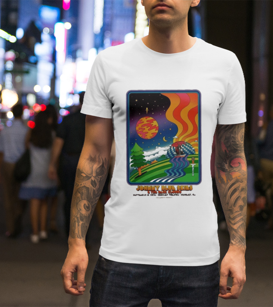 Johnny Blue Skies And The Dark Clouds Greek Theatre Berkeley CA September 15 2026 Event Psychedelic T-Shirt