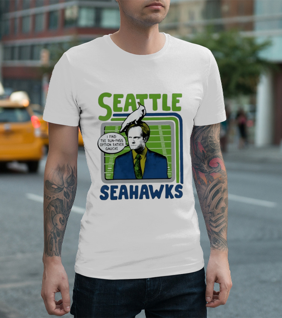 Kelsey Grammer Seahawks Run Pass Option Gauche T-Shirt