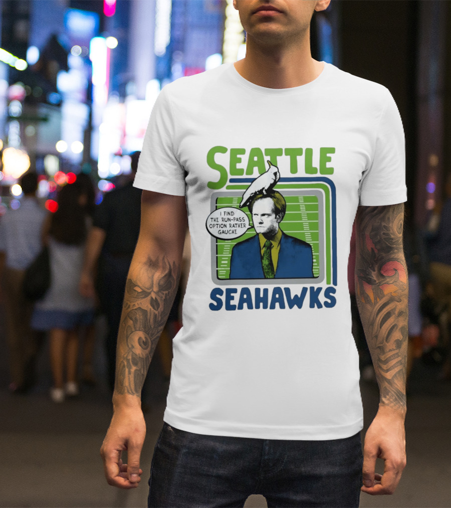 Kelsey Grammer Seahawks Run Pass Option Gauche T-Shirt
