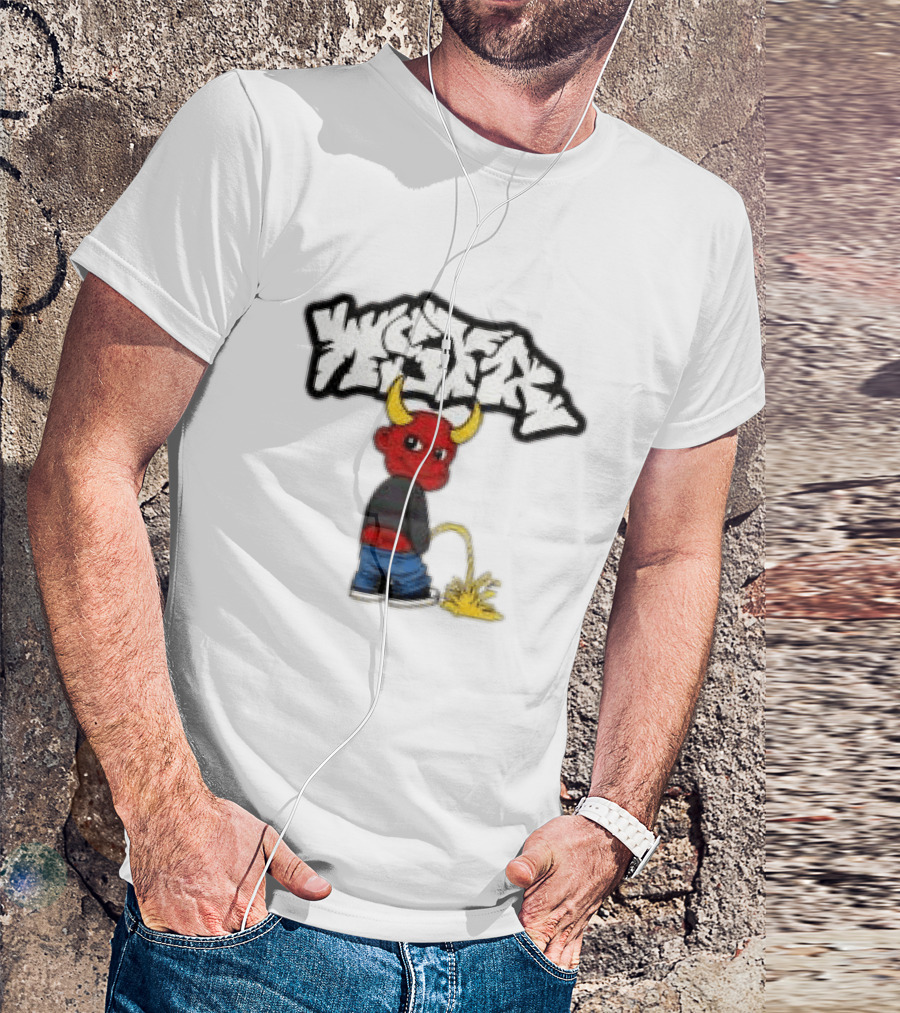 Wstr Store Wstr Devil Graffiti Red Devil Cartoon T-Shirt