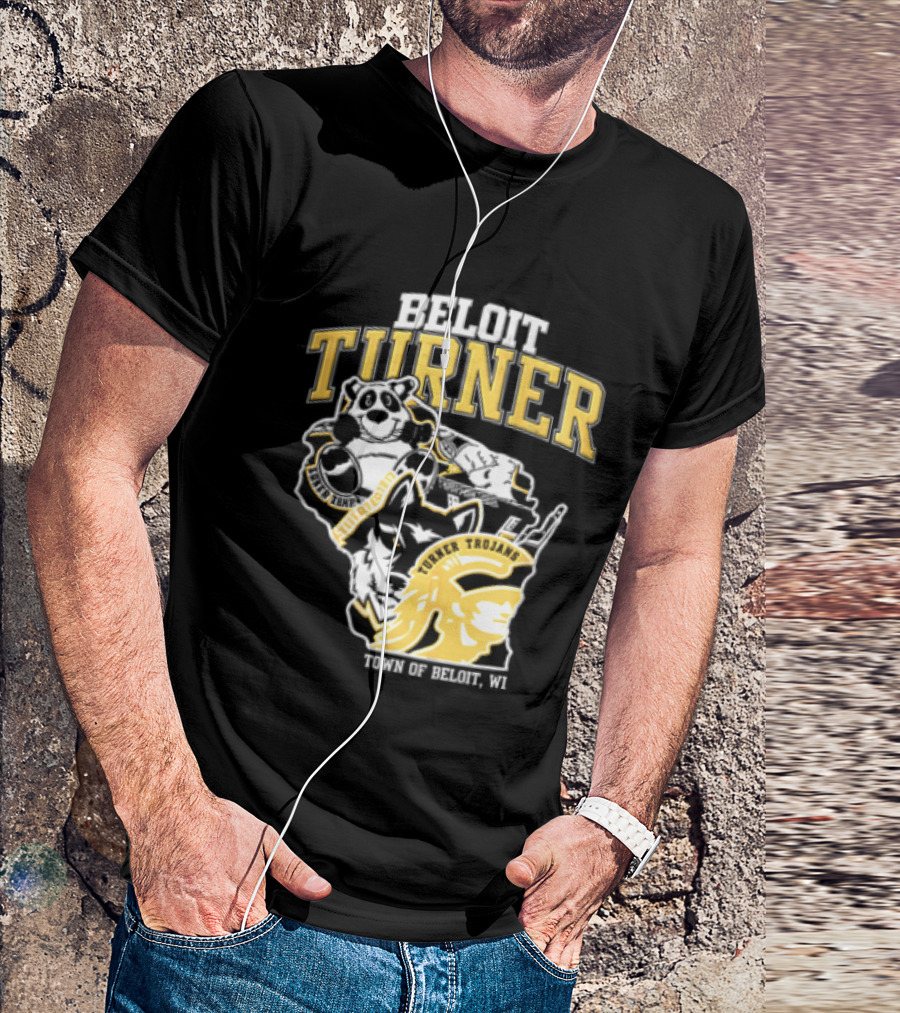 Beloit Turner Trojans Wisconsin Mascots Wolf Trojan Town Of Beloit WI T-Shirt