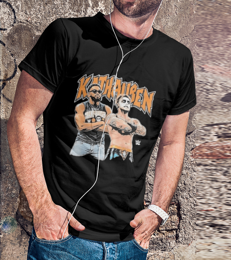 KATHausen WWE Karl Anthony Towns Danhausen Crossover Duo T-Shirt