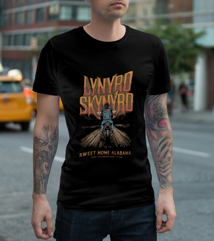 Lynyrd Skynyrd Sweet Home Alabama Lord I Am Coming Home To You Vintage Cowboy Riding Horse T-Shirt