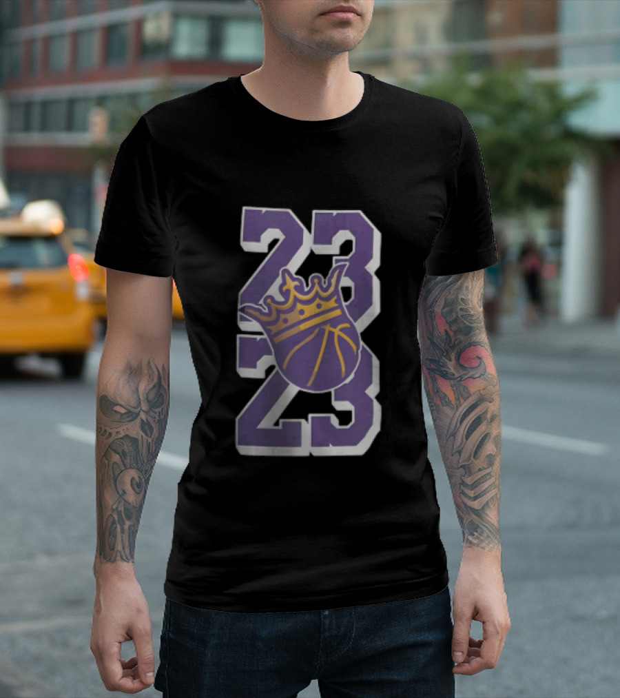 Sacramento Kings NBA 23 Crown Purple Basketball T-Shirt