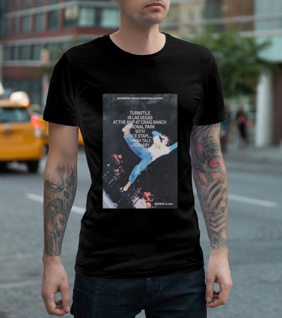 Turnstile Las Vegas October 15 2026 Craig Ranch Regional Park Vince Staples Trash Talk Febuary Concert Event T-Shirt