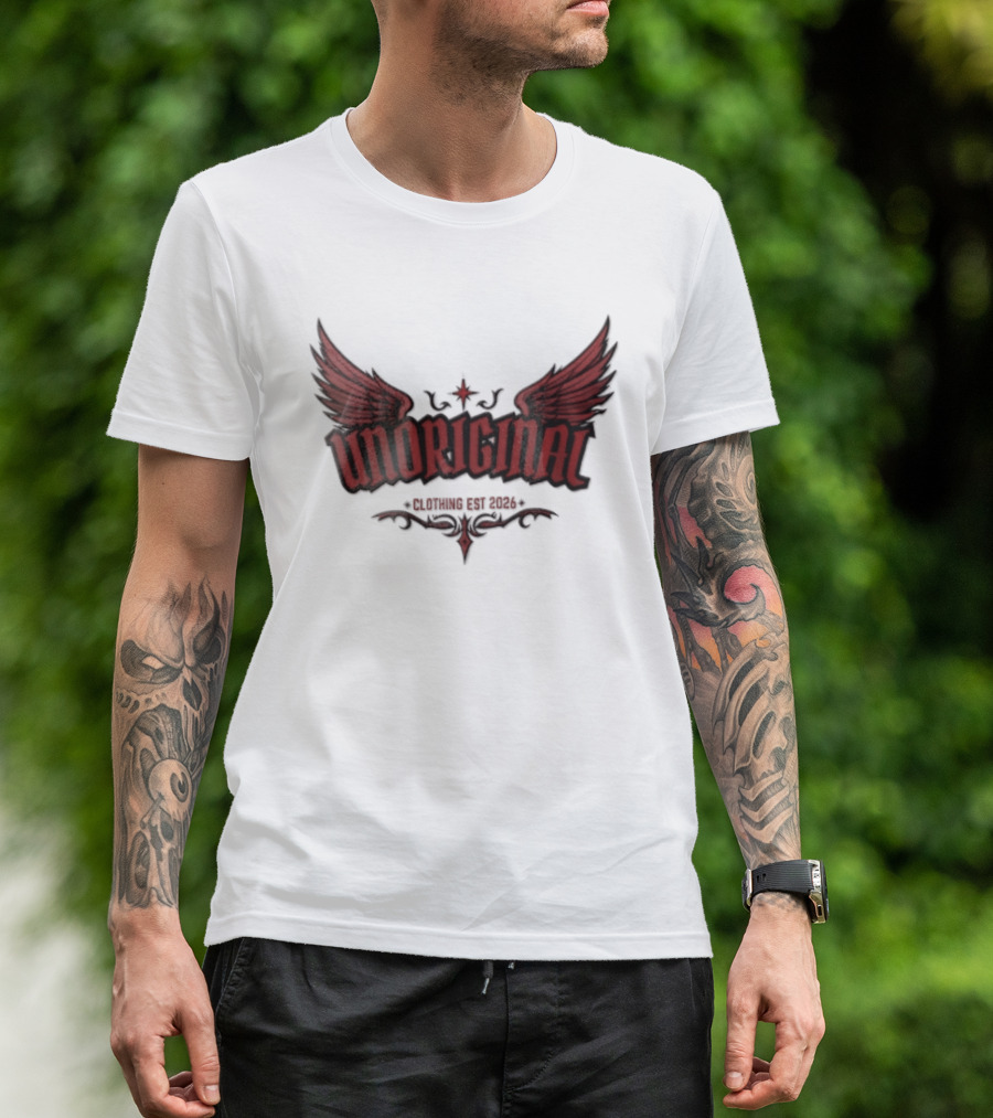 Unoriginal Clothing Est 2026 Red Wings Star Tribal Flourishes T-Shirt