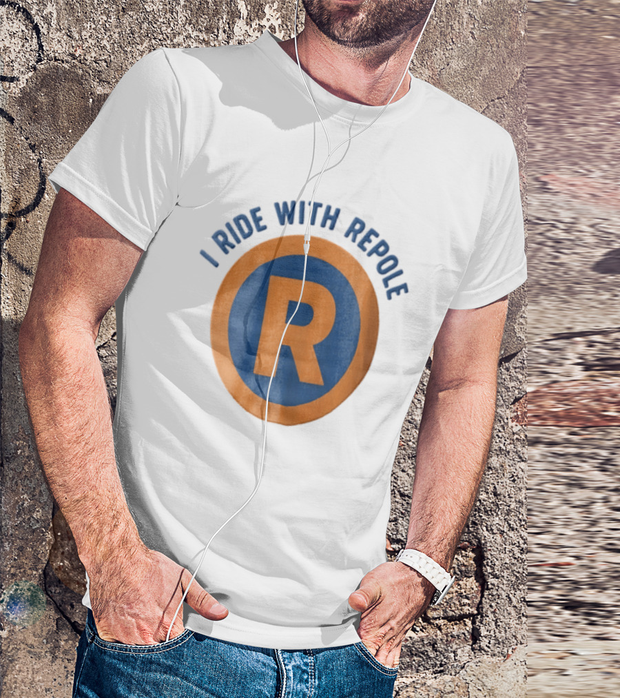 I Ride With Repole Blue Orange Ring R T-Shirt