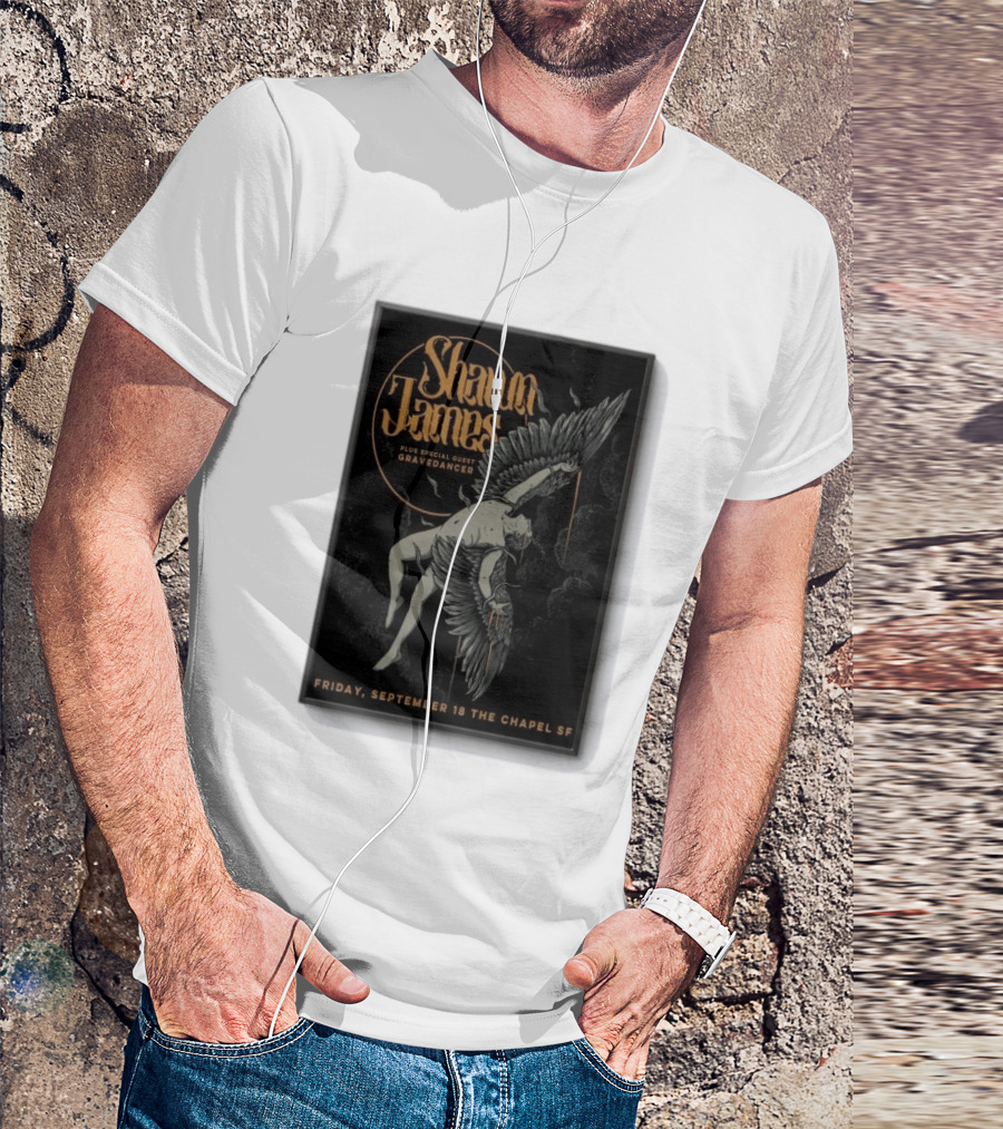 Shawn James San Francisco Concert Special Guest Gravedancer September 18 The Chapel SF T-Shirt