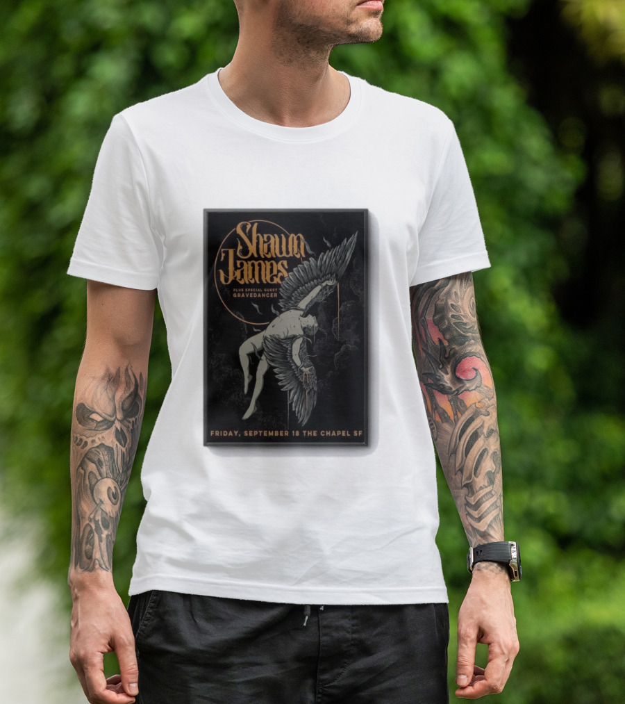 Shawn James San Francisco Concert Special Guest Gravedancer September 18 The Chapel SF T-Shirt