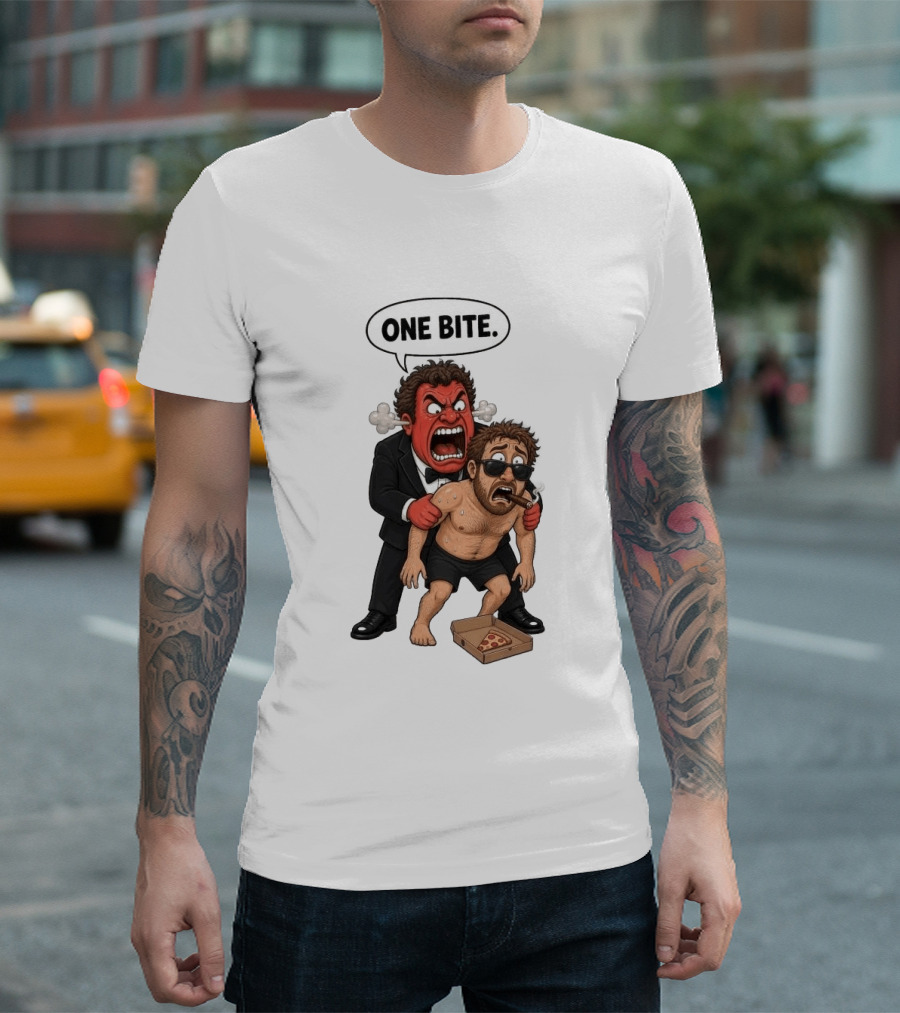 Rico Bo$co One Bite Cartoon Pizza Fan T-Shirt