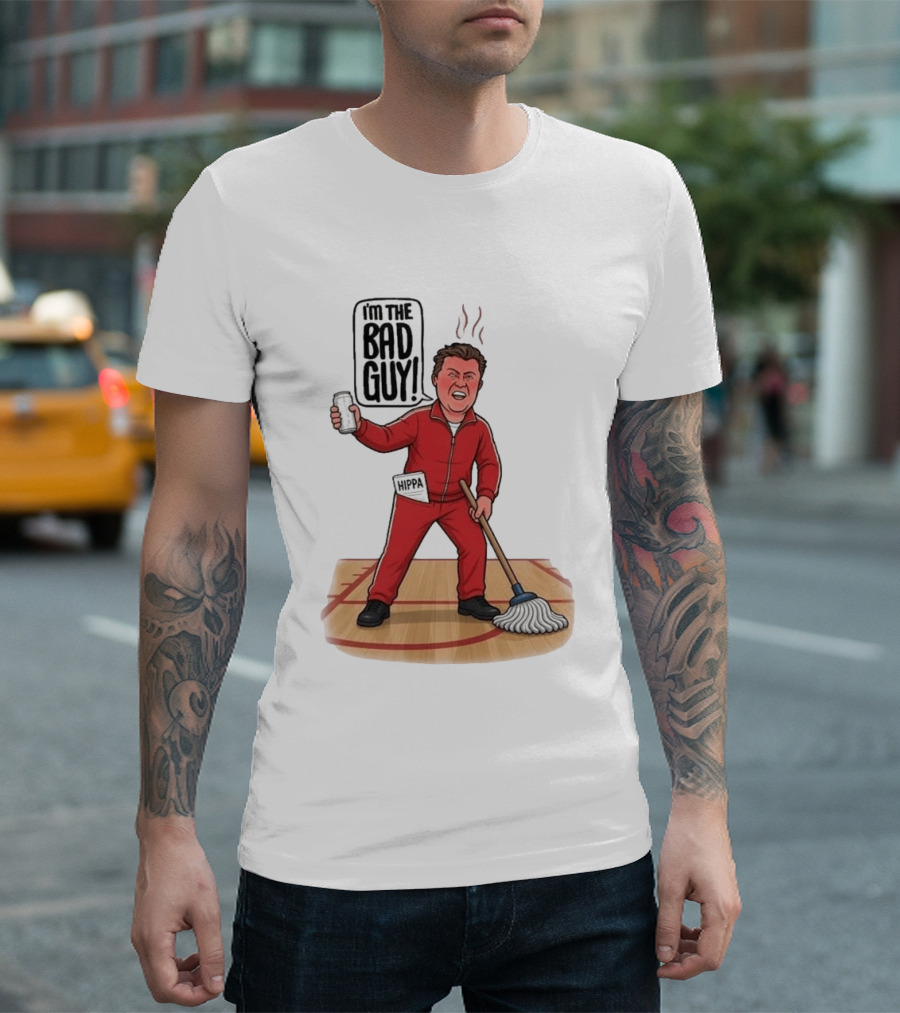 I'm The Bad Guy Rico Bosco Red Tracksuit HIPPA Janitor T-Shirt