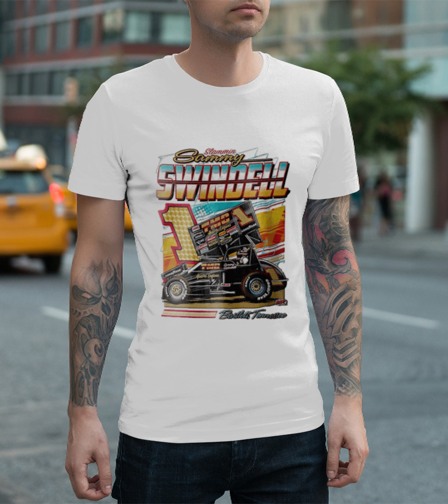 Slammin Sammy Swindell Number 1 Sprint Car Bartlett Tennessee Racing T-Shirt