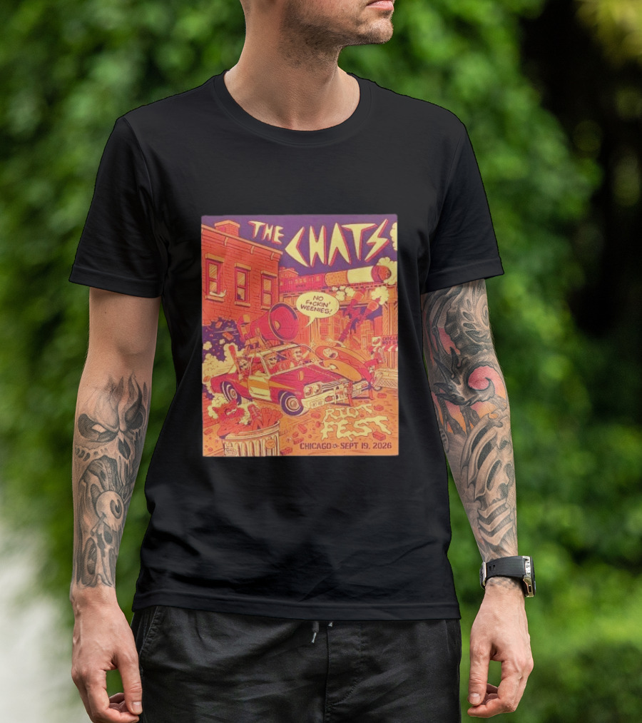 The Chats Riot Fest Chicago September 19 2026 Vintage Comic T-Shirt