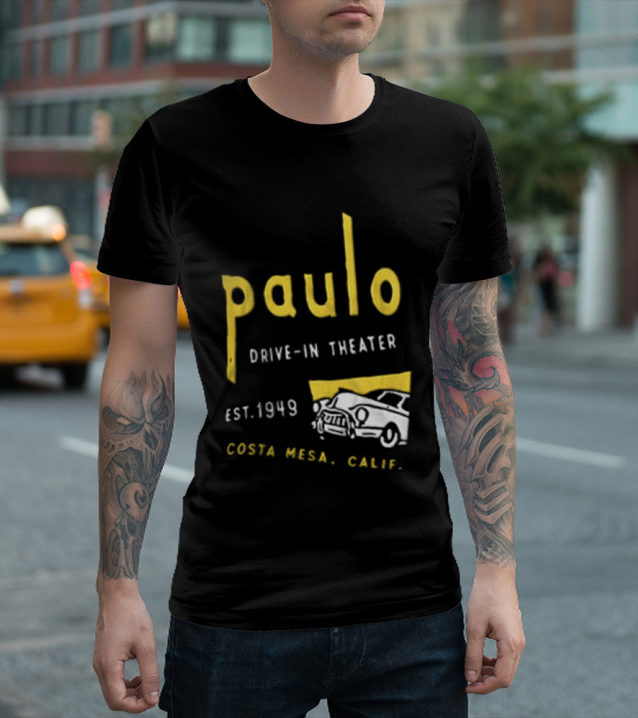 Paulo Drive In Theater Est 1949 Costa Mesa Calif Retro Car T-Shirt