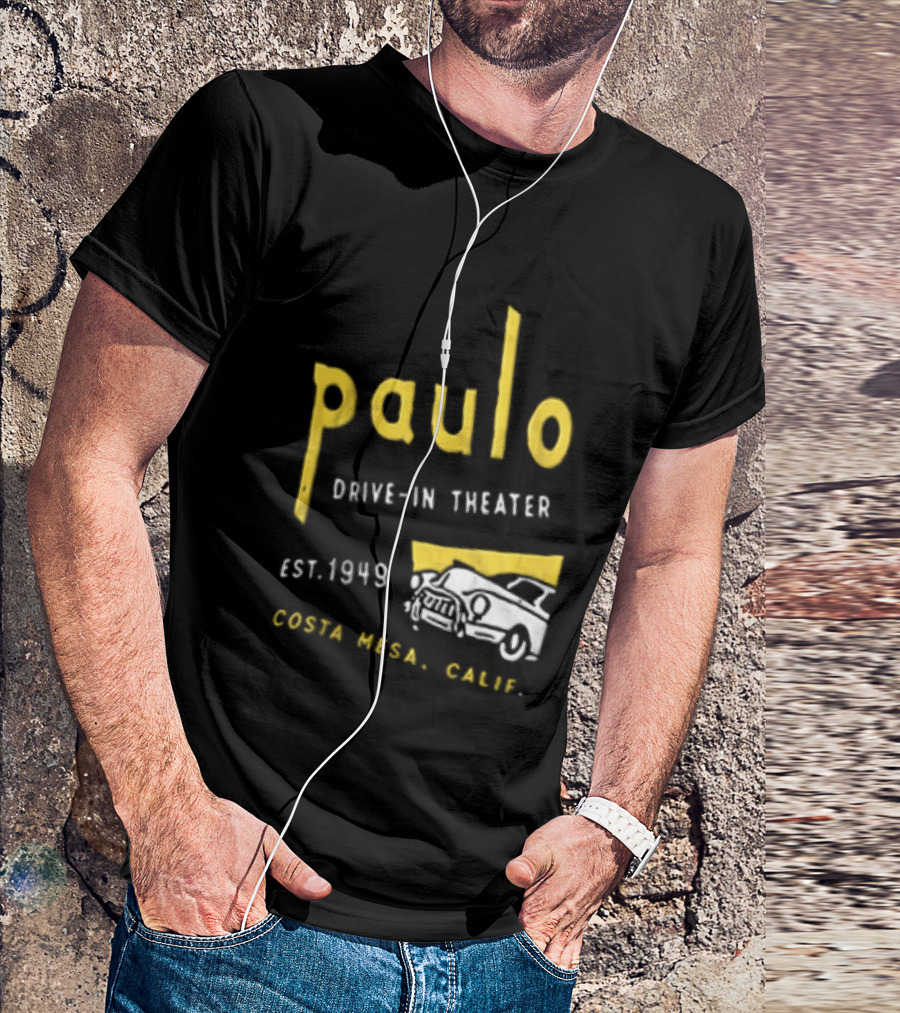 Paulo Drive In Theater Est 1949 Costa Mesa Calif Retro Car T-Shirt