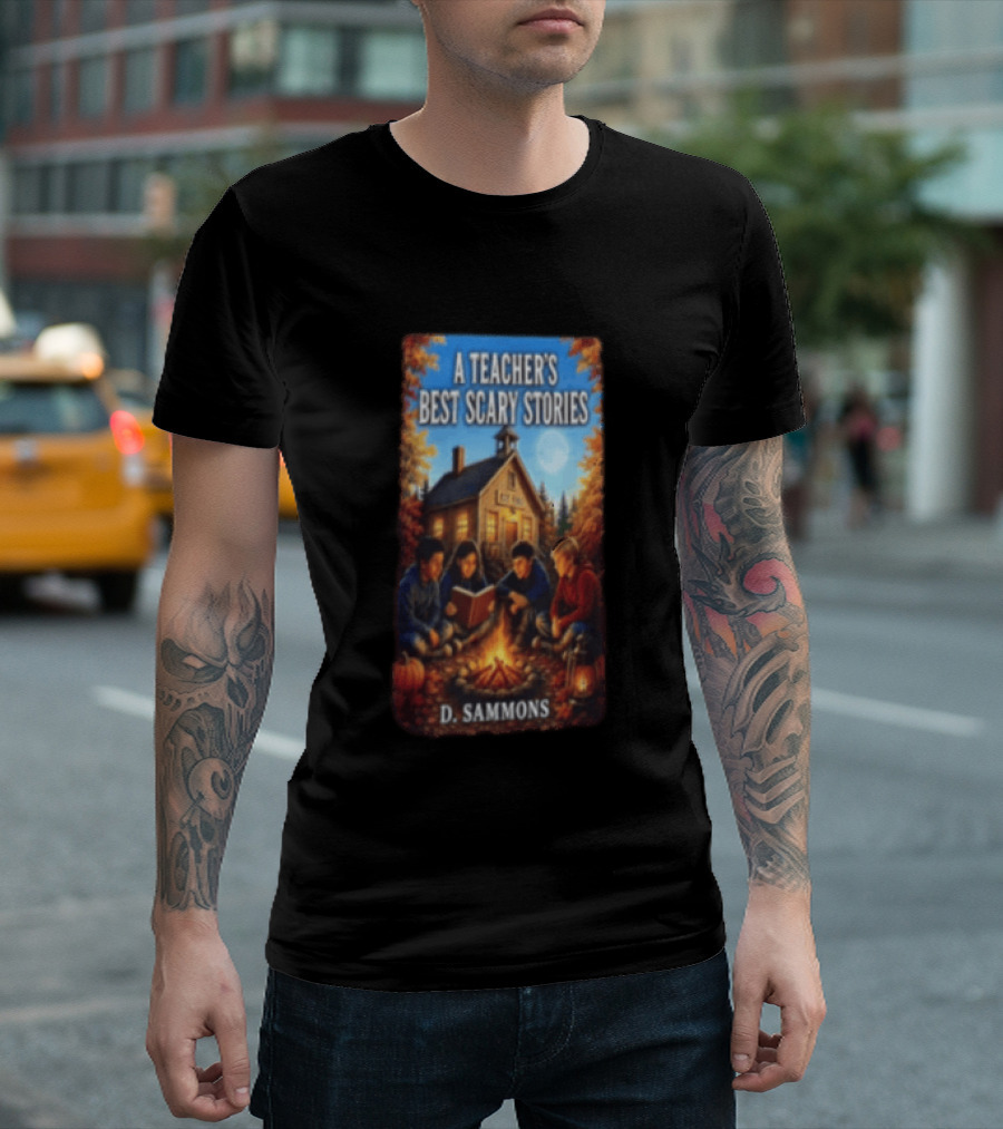 A Teacher's Best Scary Stories Children Reading By Campfire D. Sammons T-Shirt