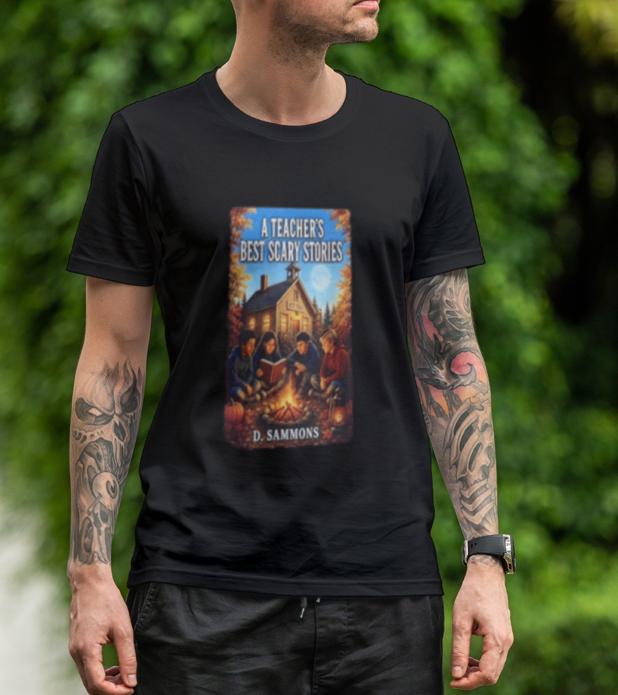 A Teacher's Best Scary Stories Children Reading By Campfire D. Sammons T-Shirt