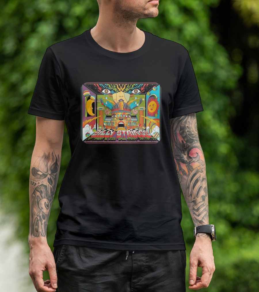 Billy Strings Ball Arena Denver September 18 2026 By Pedro Correa Psychedelic T-Shirt