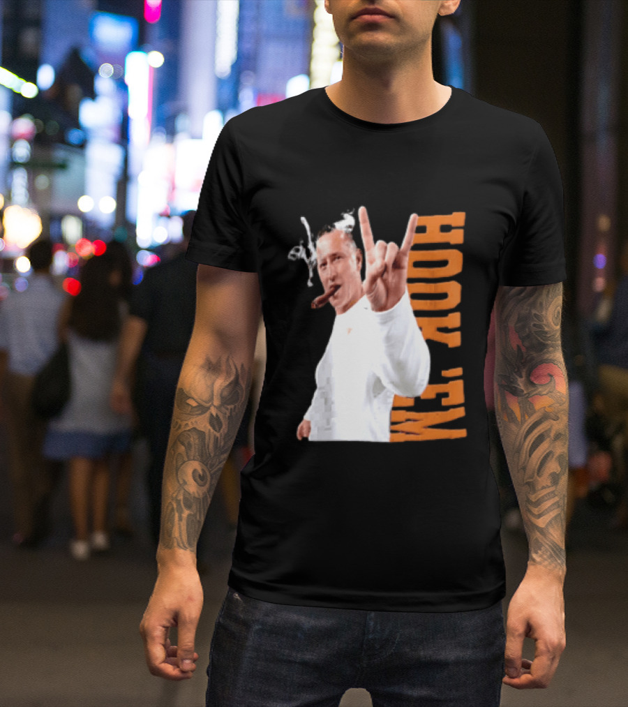 Coach Steve Sarkisian Hock 'Em Gesture Football Spirit T-Shirt