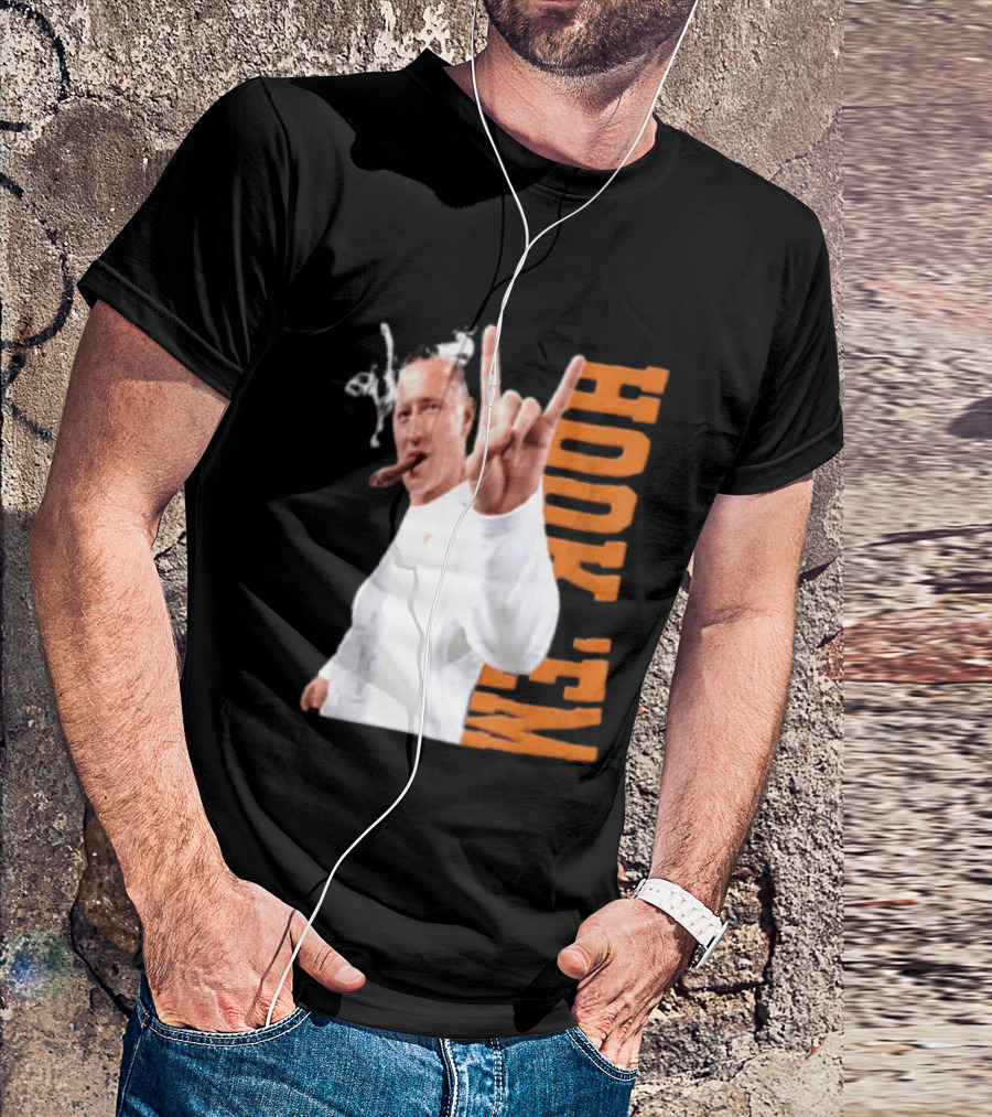 Coach Steve Sarkisian Hock 'Em Gesture Football Spirit T-Shirt