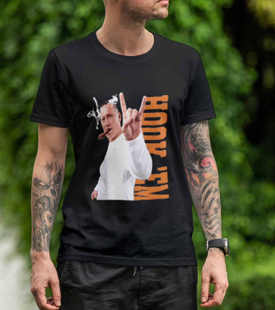 Coach Steve Sarkisian Hock 'Em Gesture Football Spirit T-Shirt