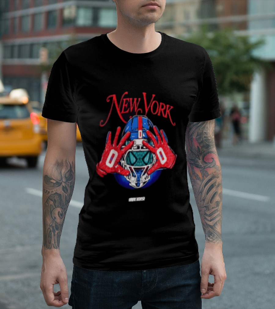 New York Dark Horse Helmet Spider Man Gloves T-Shirt