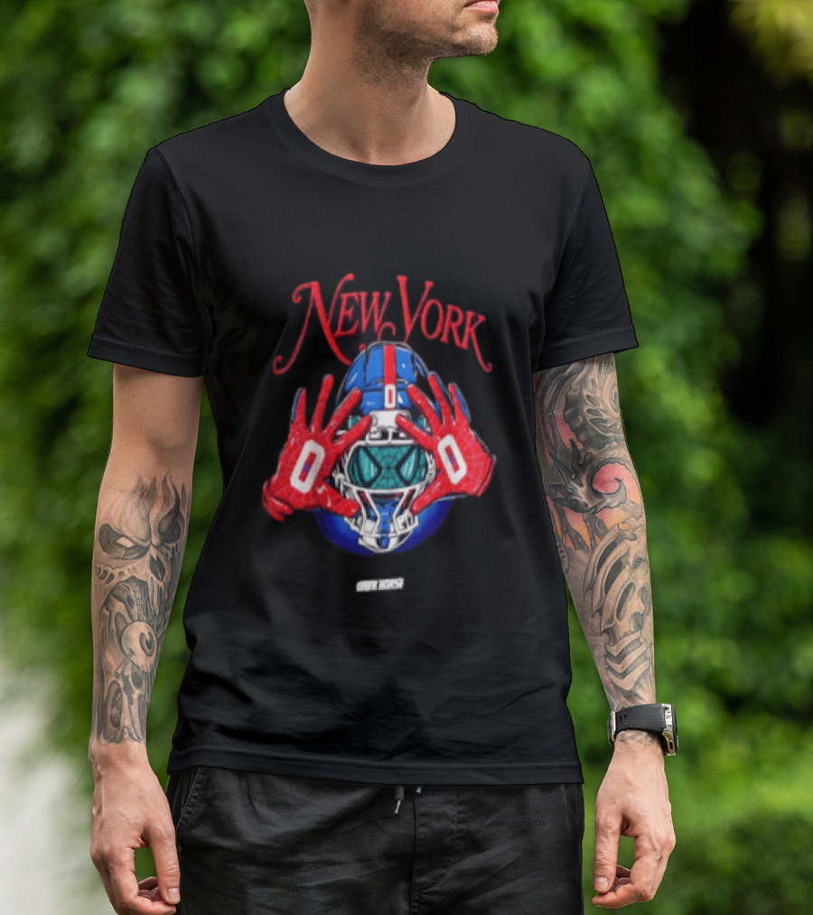 New York Dark Horse Helmet Spider Man Gloves T-Shirt