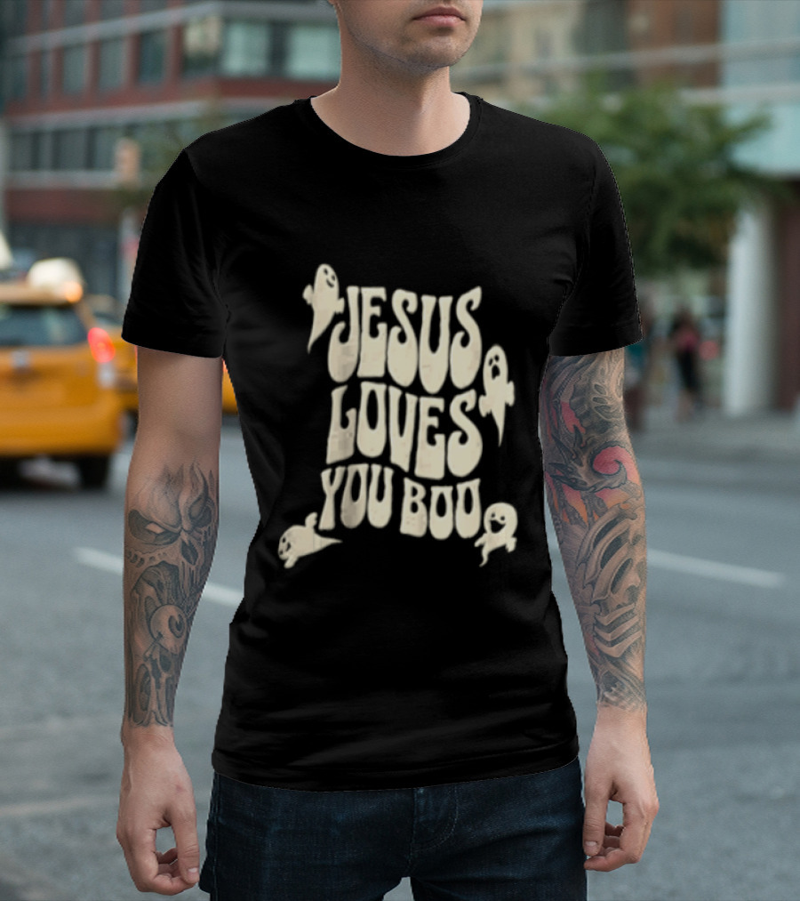 Jesus Loves You Boo Halloween Christian Ghosts T-Shirt