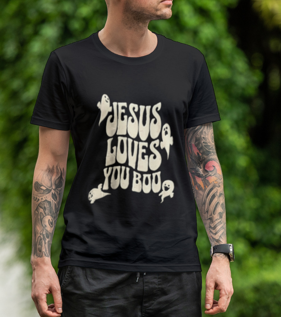 Jesus Loves You Boo Halloween Christian Ghosts T-Shirt