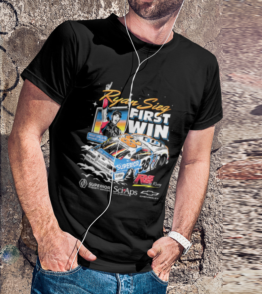 Ryan Sieg First Win August 28th 2026 Daytona Intl Speedway Superior Racing Chevrolet Stock Car Celebrating T-Shirt