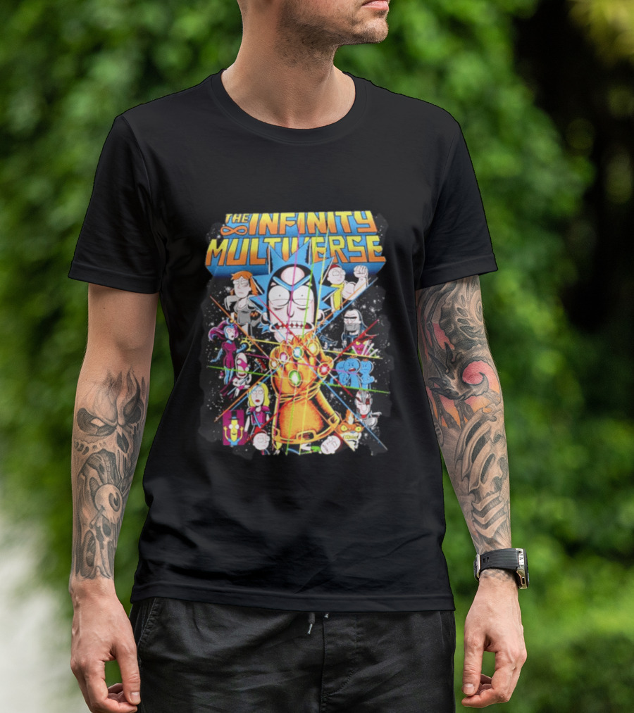 The Infinity Multiverse Crossover Characters Bejeweled Glove T-Shirt