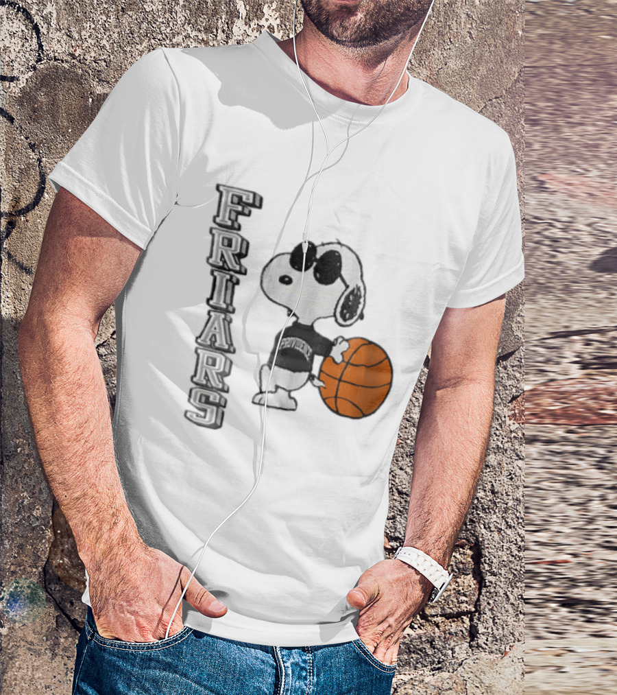 Providence Friars NCAA Snoopy Leaning Basketball Sunglasses T-Shirt