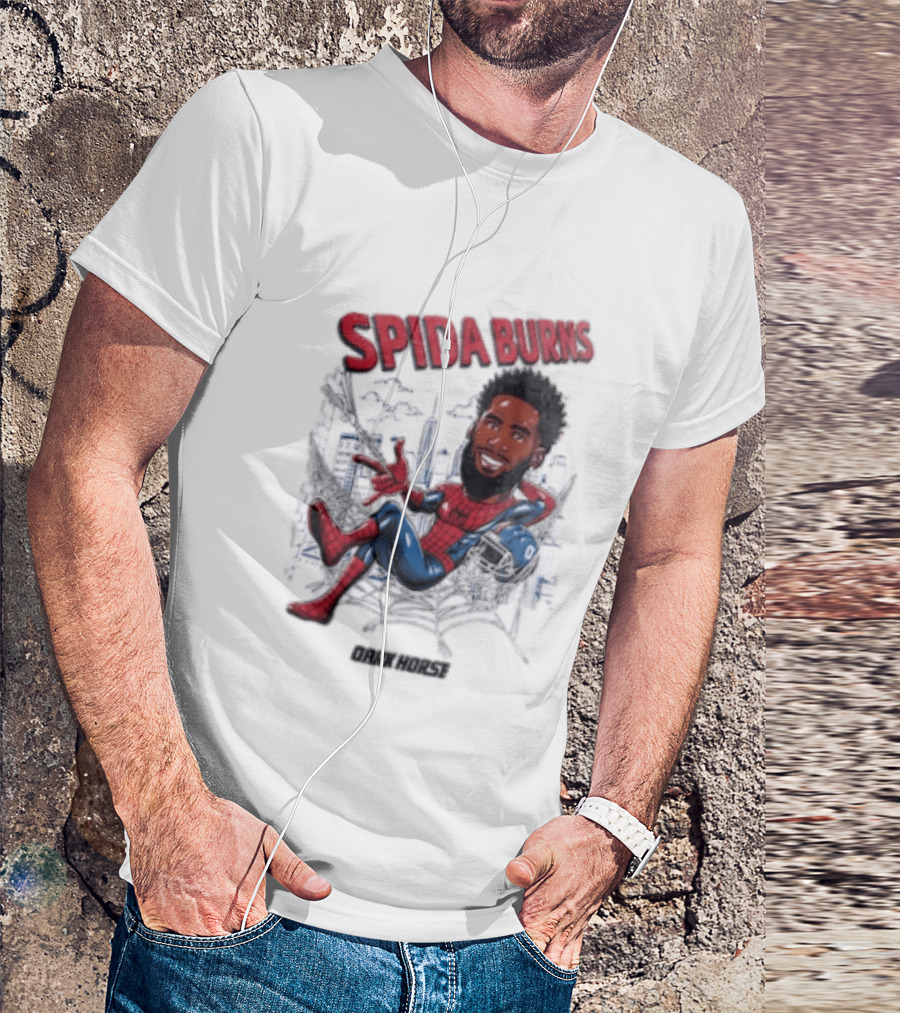 Spida Burns Dark Horse With Spider Man New York Giants T-Shirt