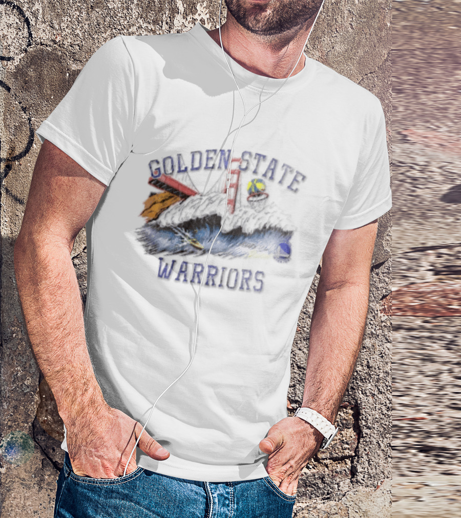 Golden State Warriors League Of Leisure Bridge Bay Area Skyline T-Shirt