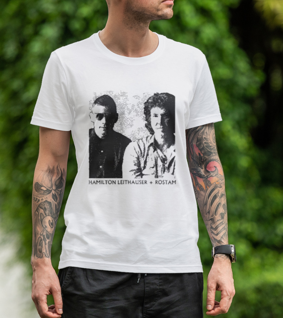 HAMILTON LEITHAUSER ROSTAM Black And White Photo Duo T-Shirt