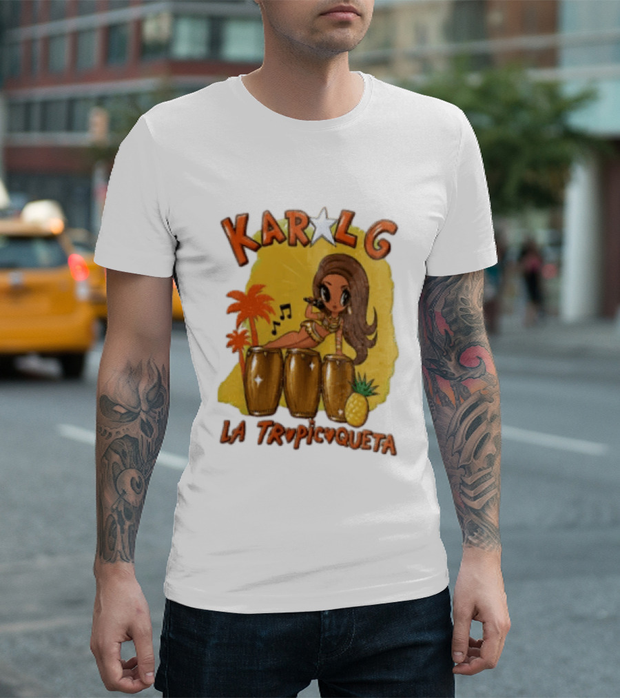 Karol G La Tropicuqueta Tropical Drummer Vibrant Island Vibes T-Shirt