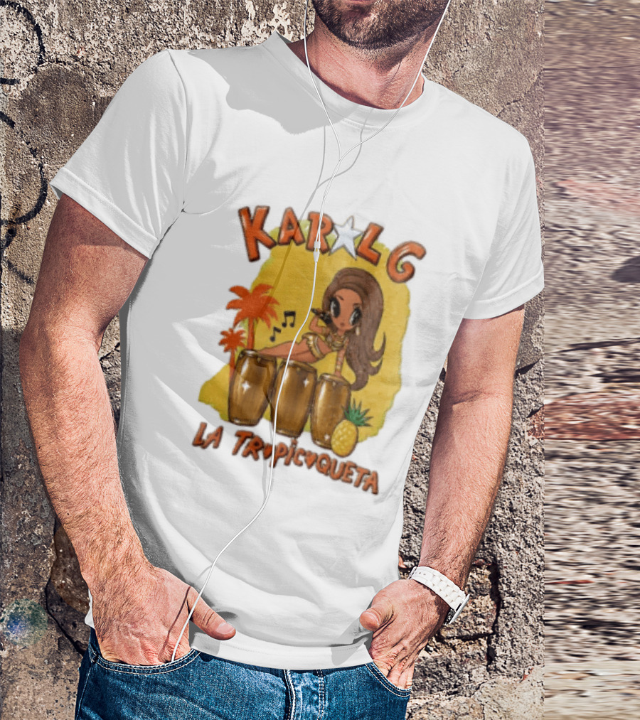 Karol G La Tropicuqueta Tropical Drummer Vibrant Island Vibes T-Shirt
