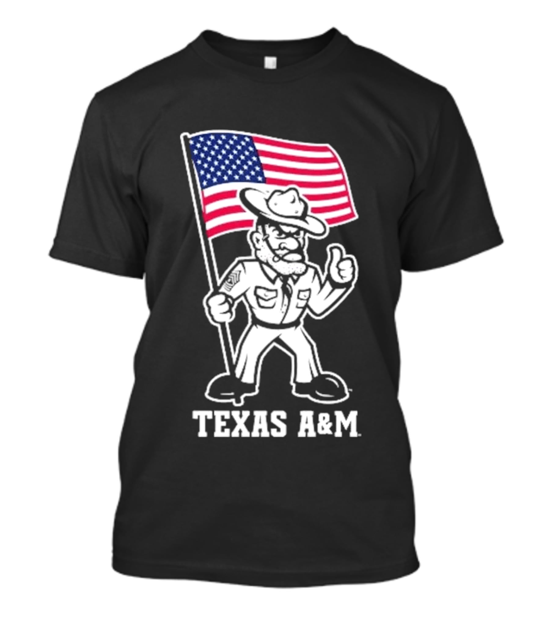 Texas A&M Ol' Sarge 2026 American Flag T-Shirt