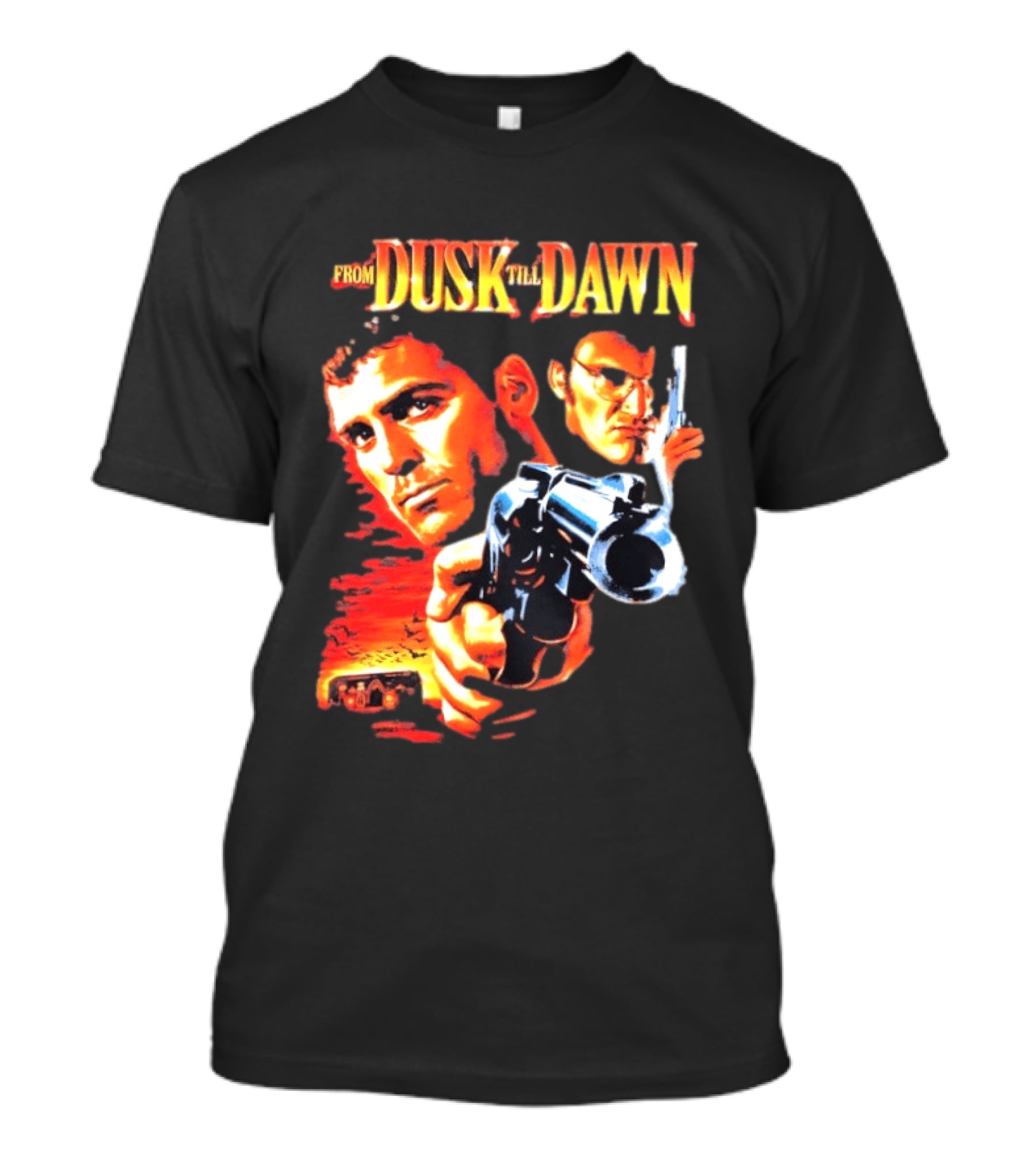 From Dusk Till Dawn Movie Artwork With Two Armed Characters T-Shirt