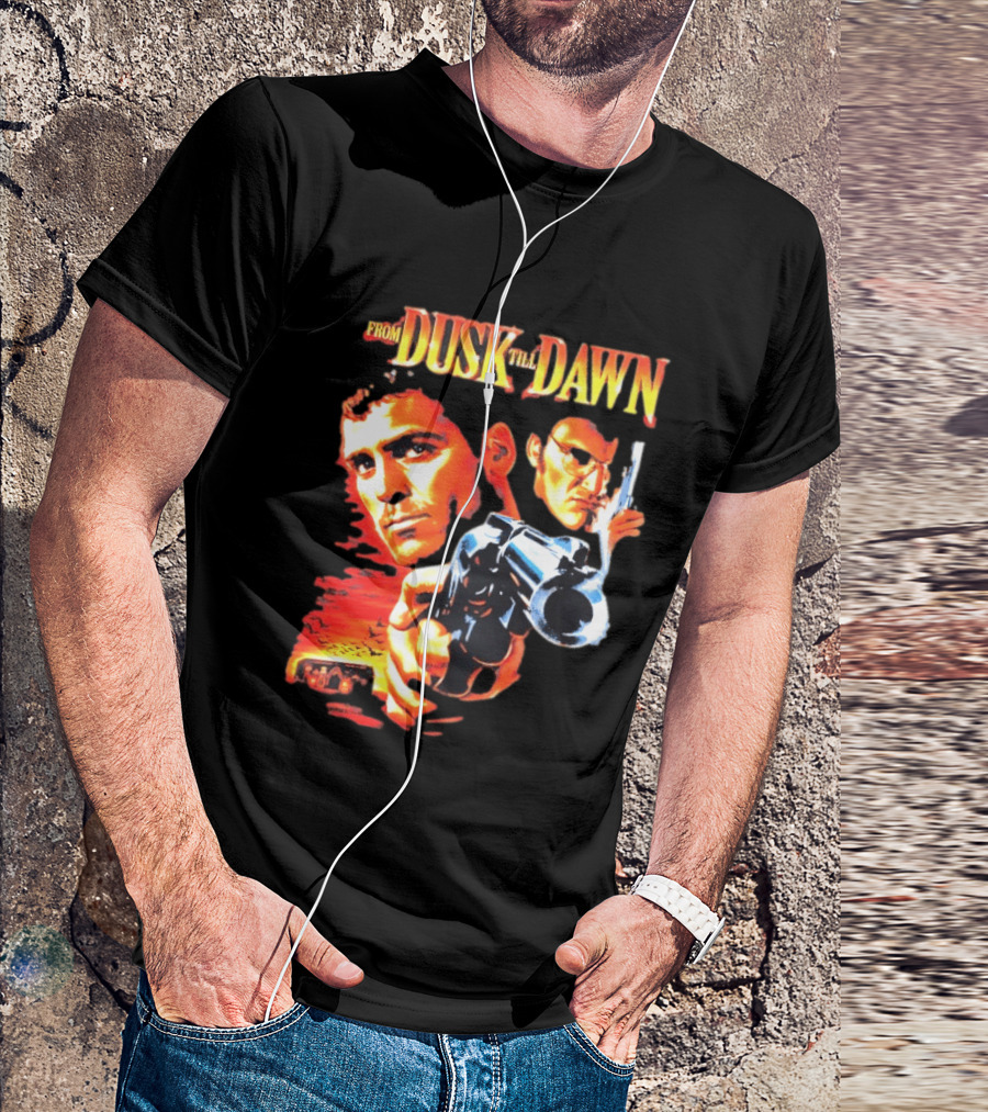 From Dusk Till Dawn Movie Artwork With Two Armed Characters T-Shirt