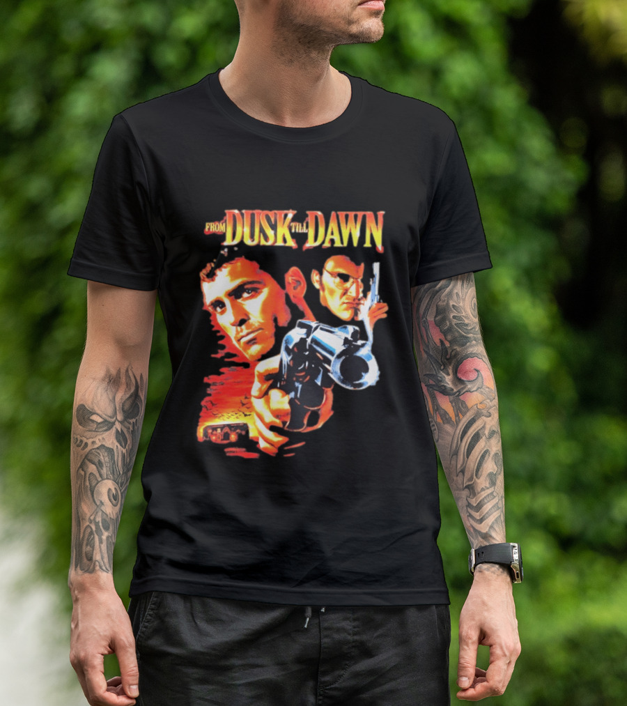From Dusk Till Dawn Movie Artwork With Two Armed Characters T-Shirt