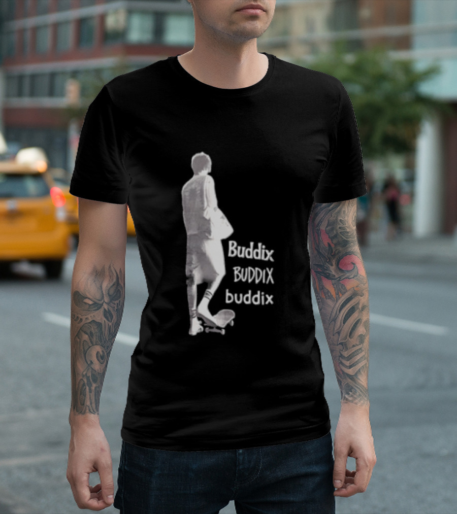 Buddix Person Standing On Skateboard Buddix BUDDIX Buddix T-Shirt