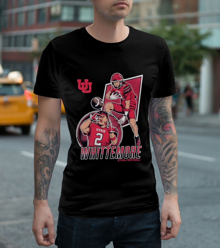 Utah Utes Football Whittemore No 2 Player Collage T-Shirt