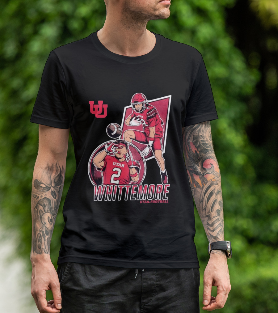Utah Utes Football Whittemore No 2 Player Collage T-Shirt